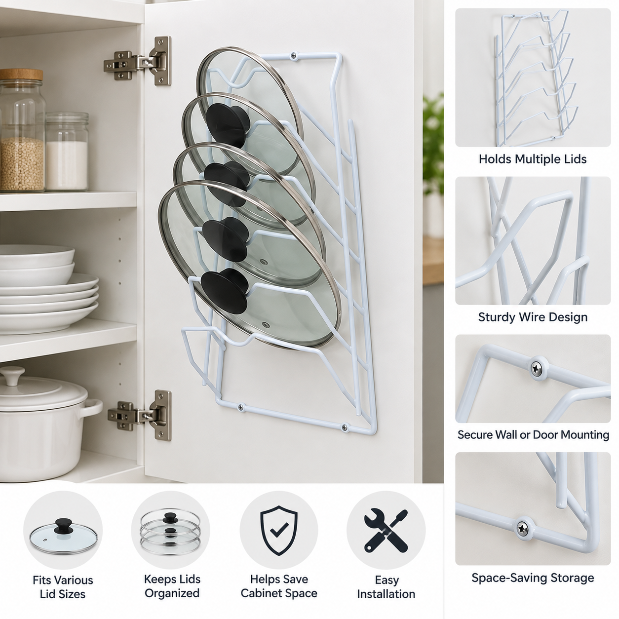 6-Shelf Lid Organizer