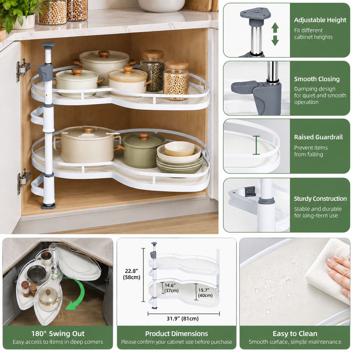 Swing-Out Cabinet Organizer