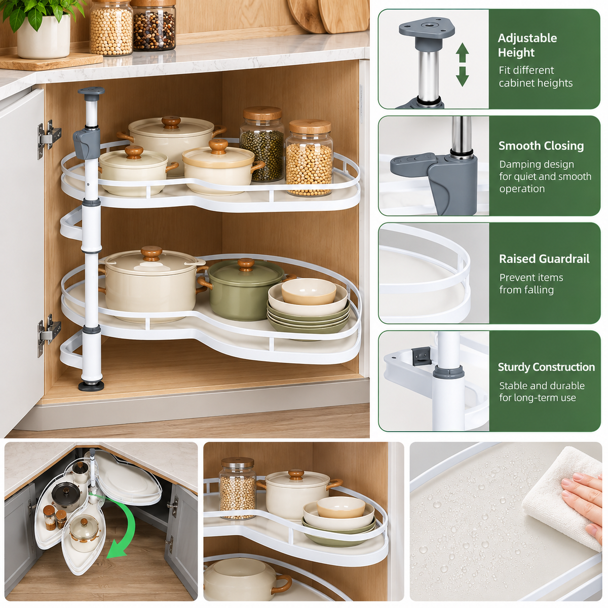 Swing-Out Cabinet Organizer