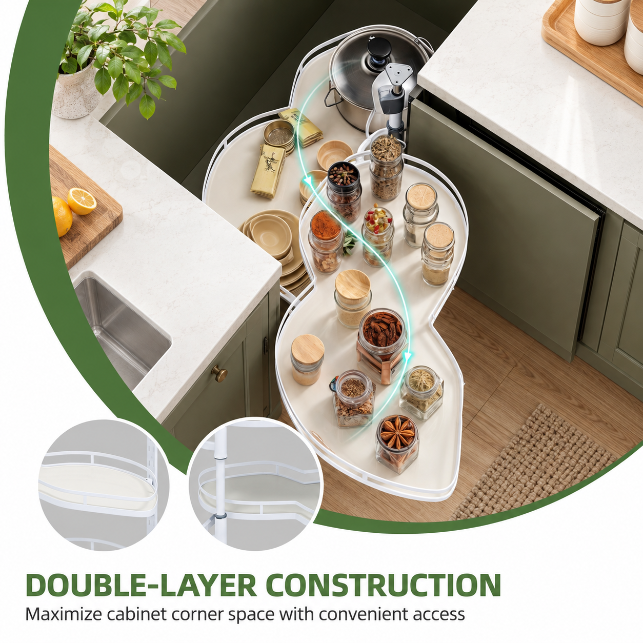 Swing-Out Cabinet Organizer