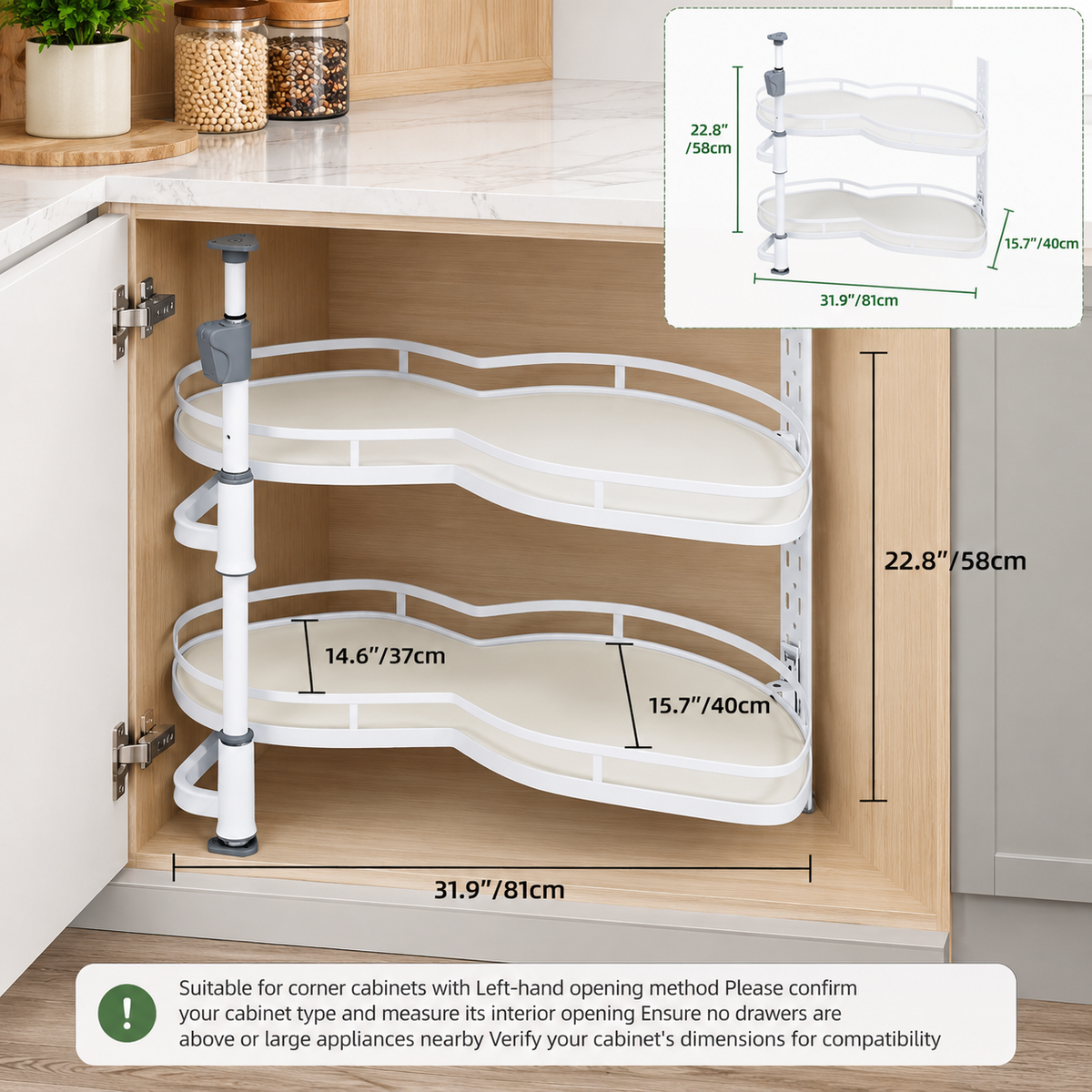Swing-Out Cabinet Organizer